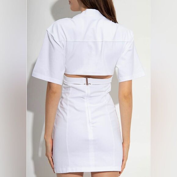 JACQUEMUS White T-Shirt Minidress size XS - Picture 3 of 14
